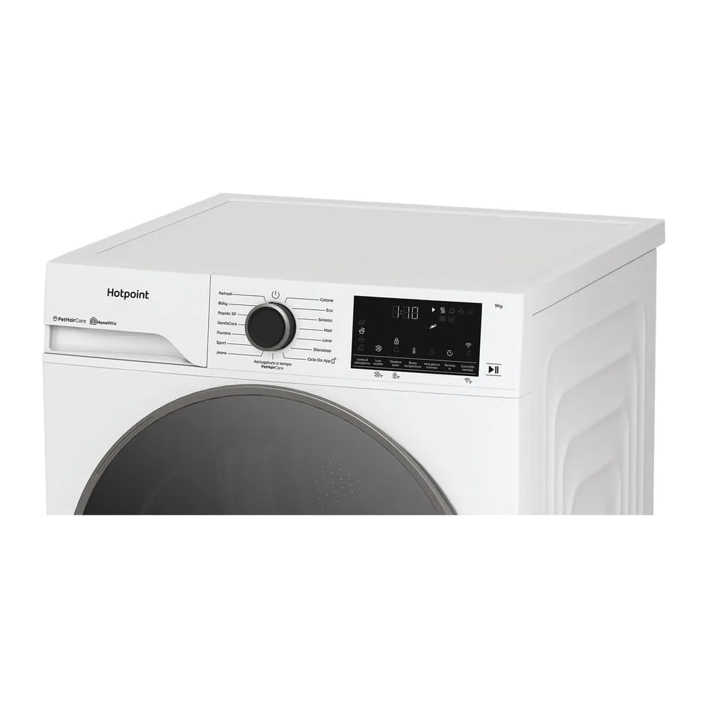 HPT 96D BS IT - Asciugatrice Classe A 9 Kg con Pompa di Calore Wifi Libera Installazione [Classe di — 5