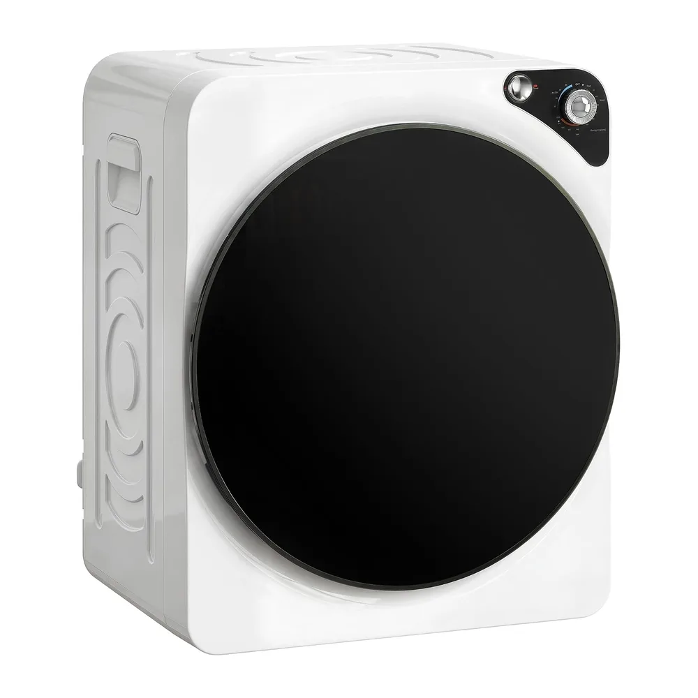 HOMCOM Mini Asciugatrice Portatile 3 kg 5 Programmi 1000W Timer Bianco [Classe di efficienza energetica G]