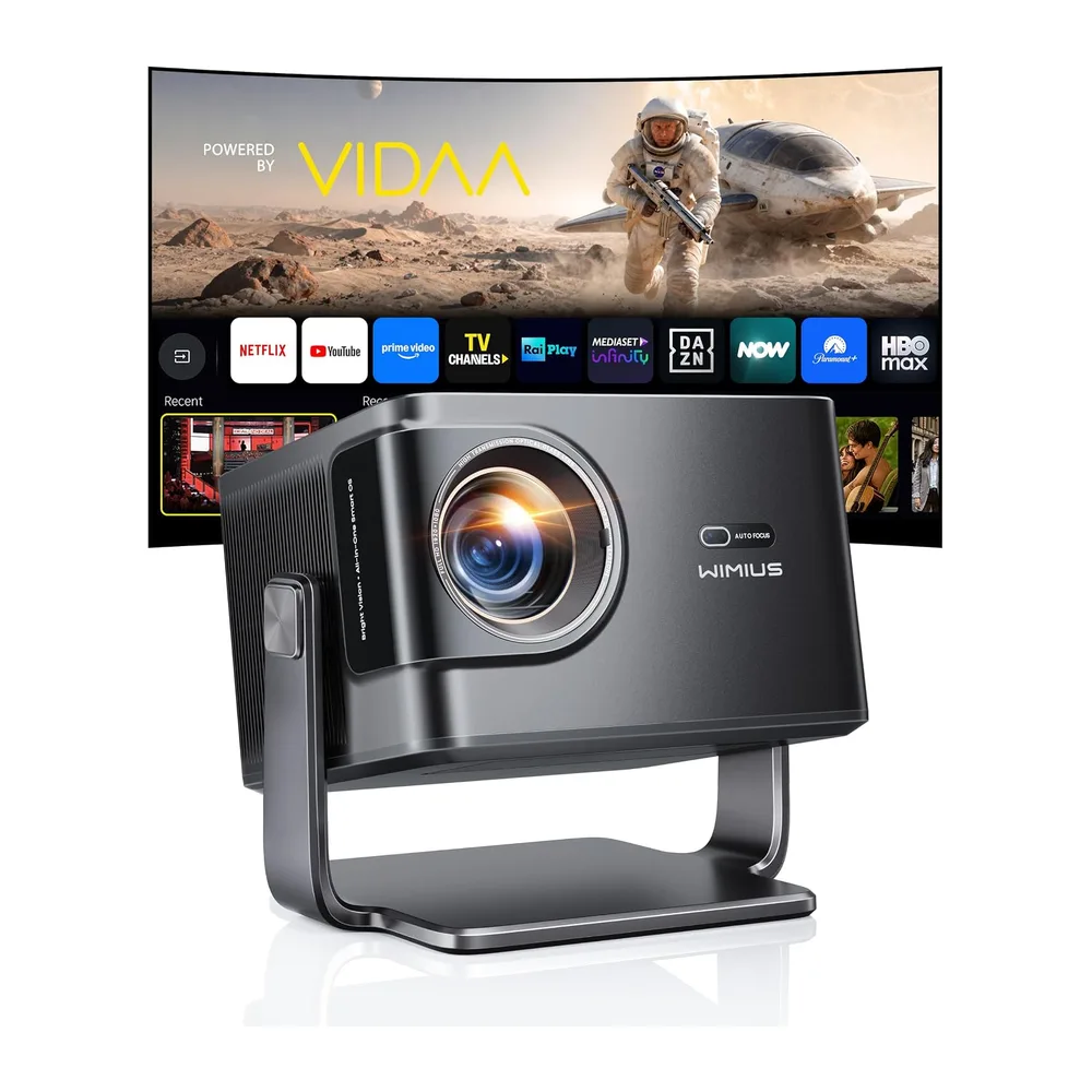 【2500 ANSI/56W Dolby Hi-Fi】Proiettore 4K Smart TV Vidaa Sistema AirPlay2 Controllo Vocale