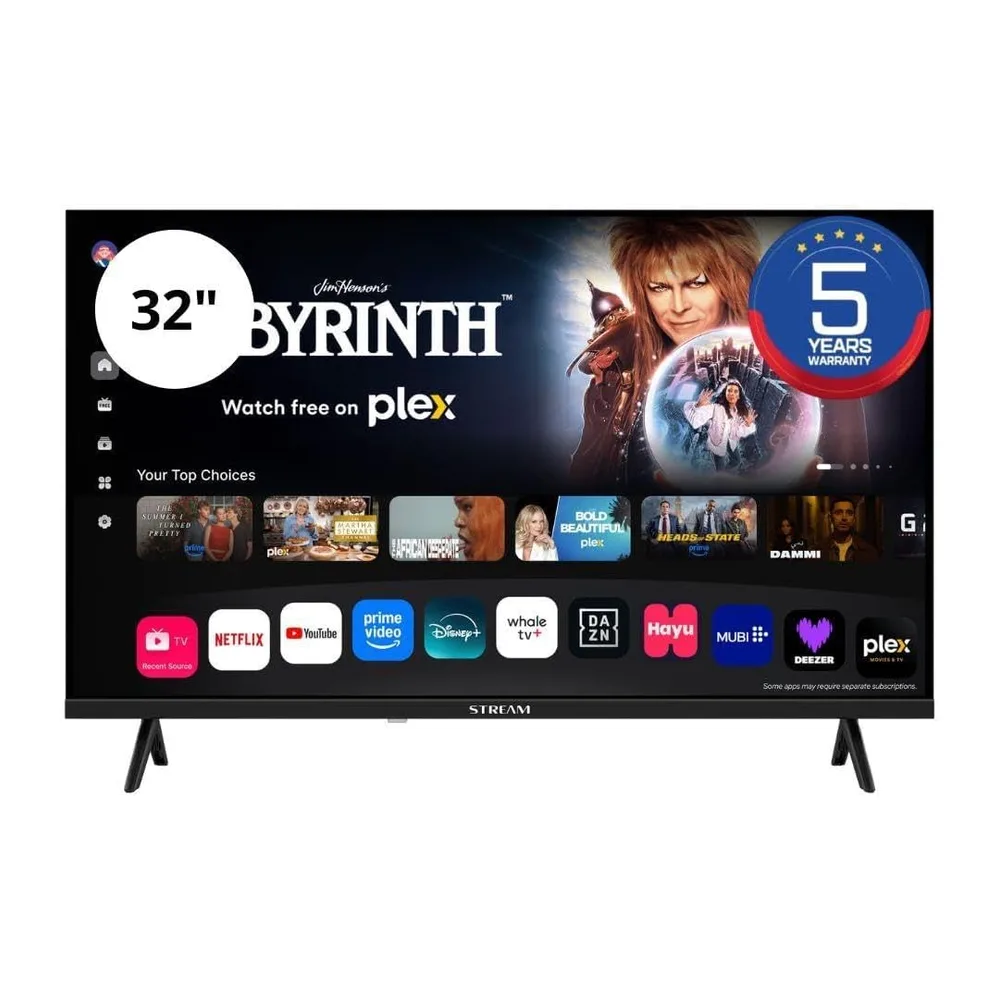 Stream System - Smart Easy Whale TV 32, HD Ready, Frameless (senza cornice), Chromecast e Miracast integrati,