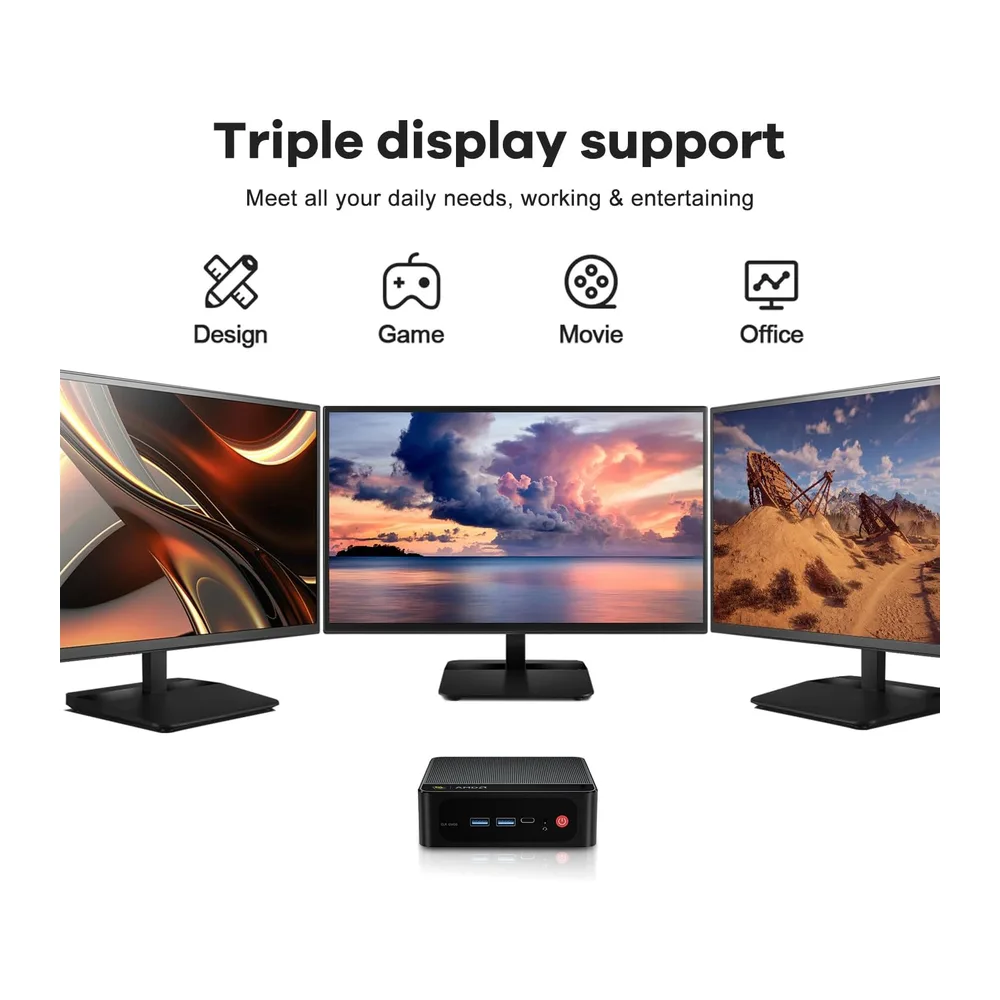Beelink SER5 Mini PC, Mini Computer con AMD Ryzen 5 5500U (6C/12T up to 4.0Ghz), 16G DDR4 SO-DIMM + 480G NVMe — 6