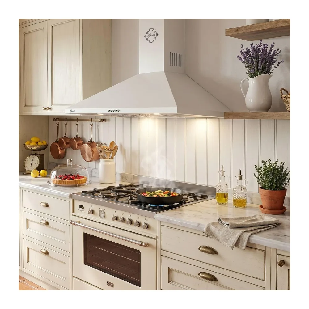 Gurari Cappa aspirante 90 cm GCH C 147 WH 9 N • Cappa da parete bianca • Potente motore 1000 m³/h • Cappa — 6