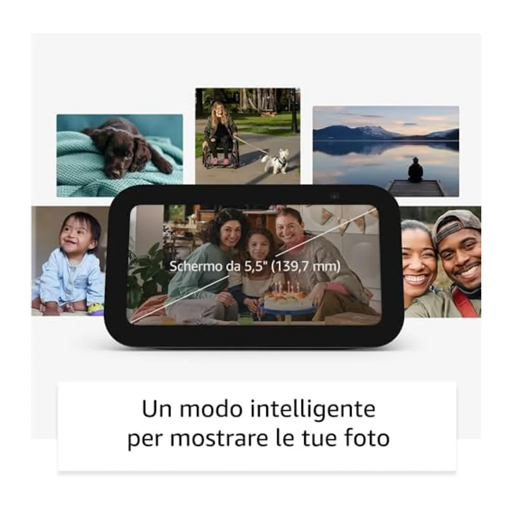 Echo Show 5 (Ultimo modello), Antracite + Ring Videocamera esterna Plus a batteria, Bianco, guarda la tua — 4