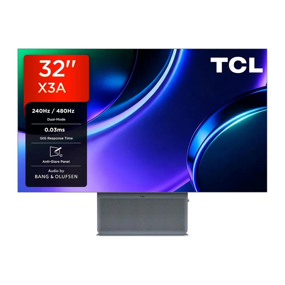 TCL OLED Monitor 32X3A 31.5”, 4K UHD (3840x2160) resolution, OLED+ technology, 240Hz, (480Hz FHD), Matte