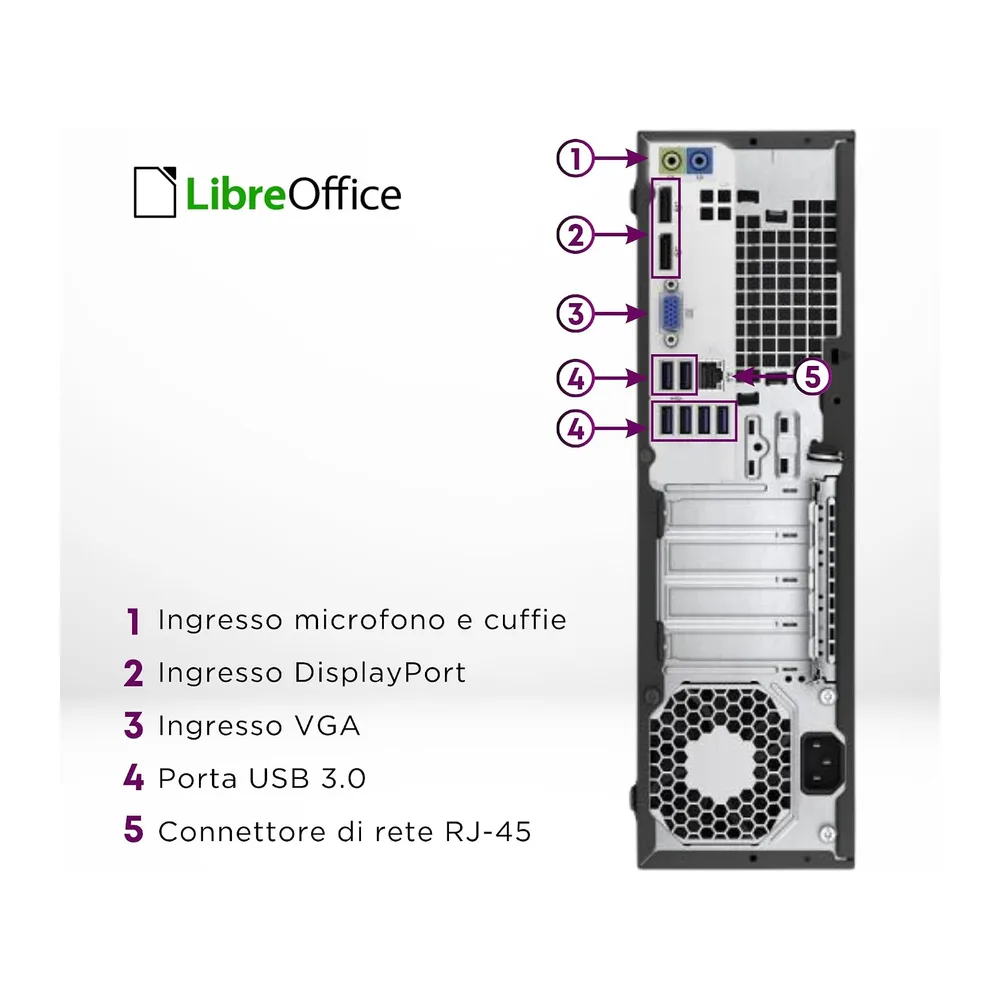 HP 800 G3 - Pc Desktop SFF Pronto All'Uso - Computer Pc Fisso Intel i7-6700 3.40 GHz - Ram 16Gb, SSD 512Gb - — 4