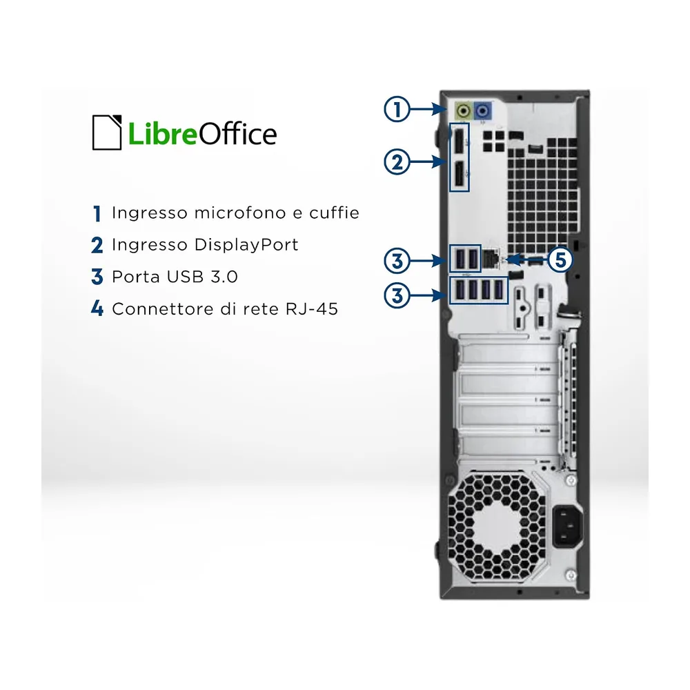 HP 600 G3 - Pc Desktop SFF Pronto All'Uso - Computer Pc Fisso Intel i5-6500 3.20 GHz - Ram 8Gb, SSD 256Gb - — 4
