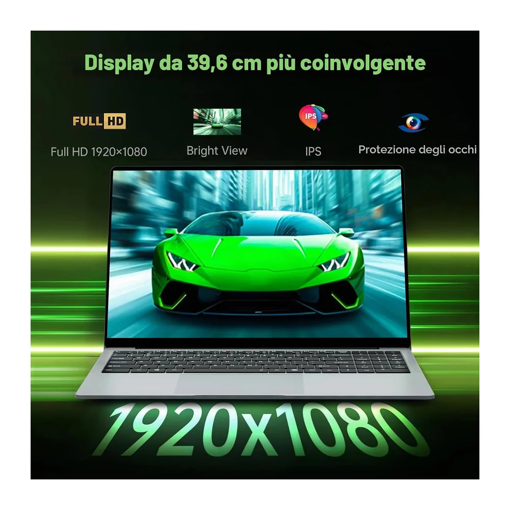 PC Portatile 15,6 Pollici Computer portatile Celeron N4000 Processore — 2