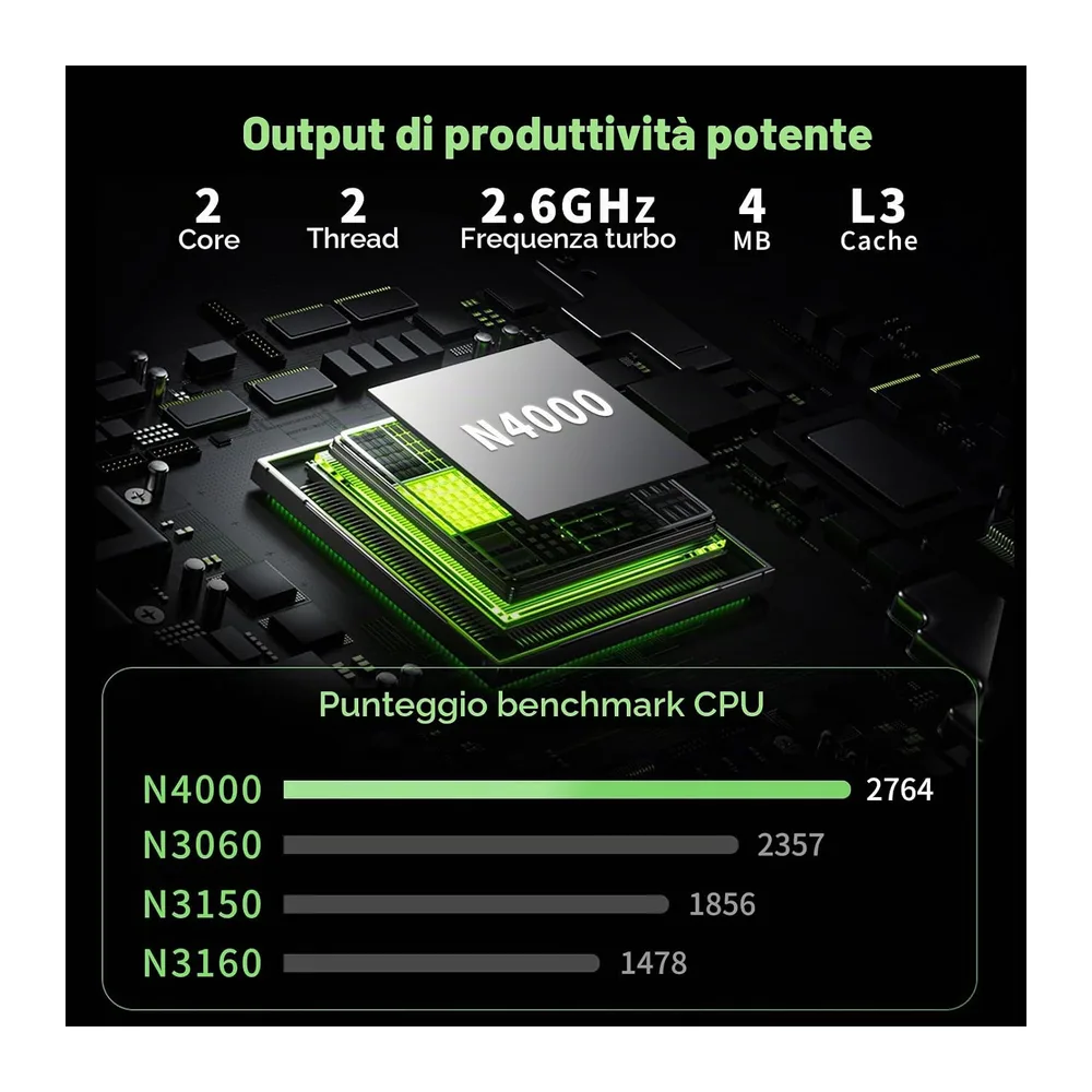PC Portatile 15,6 Pollici Computer portatile Celeron N4000 Processore — 3