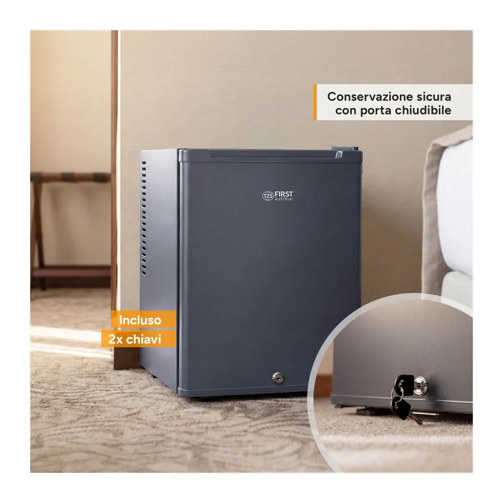 TZS First Austria - Mini Frigorifero 40L silenzioso - Piccolo Minifrigo con porta reversibile e luce interna — 5