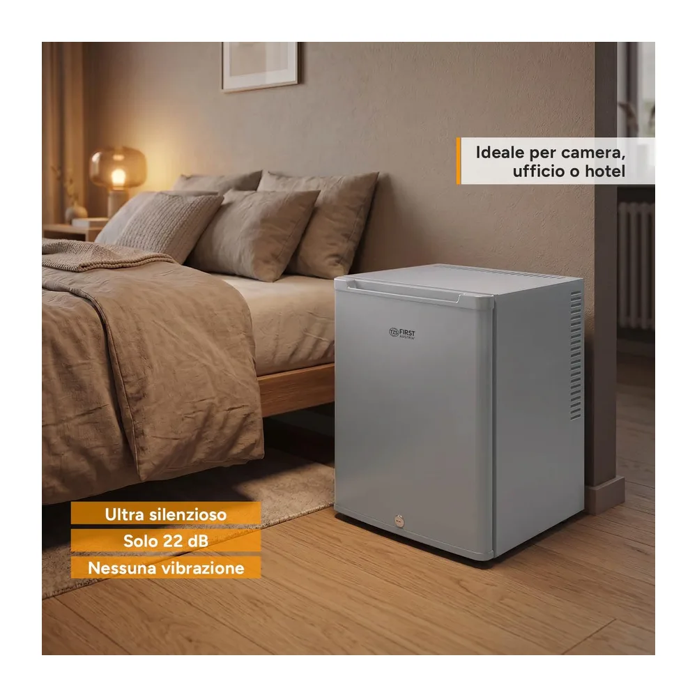 TZS First Austria - Mini Frigorifero 40L silenzioso - Piccolo Minifrigo con porta reversibile e luce interna — 3