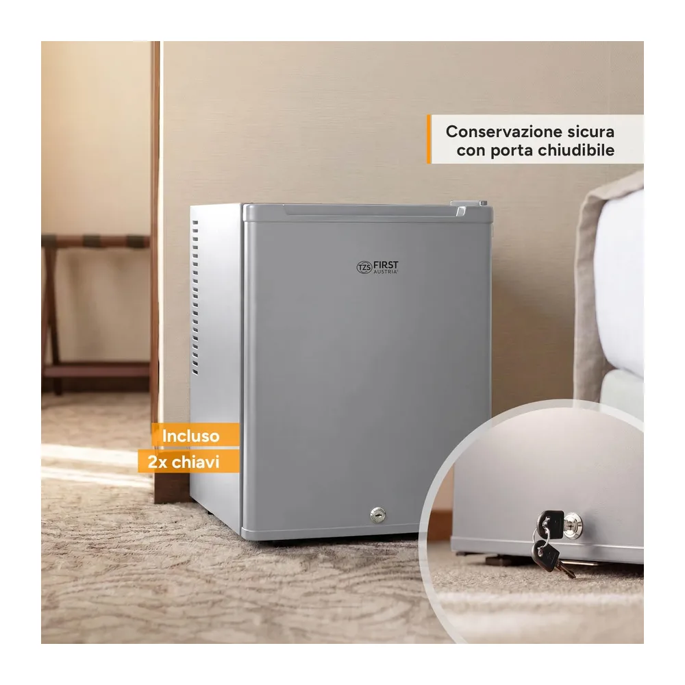 TZS First Austria - Mini Frigorifero 40L silenzioso - Piccolo Minifrigo con porta reversibile e luce interna — 5