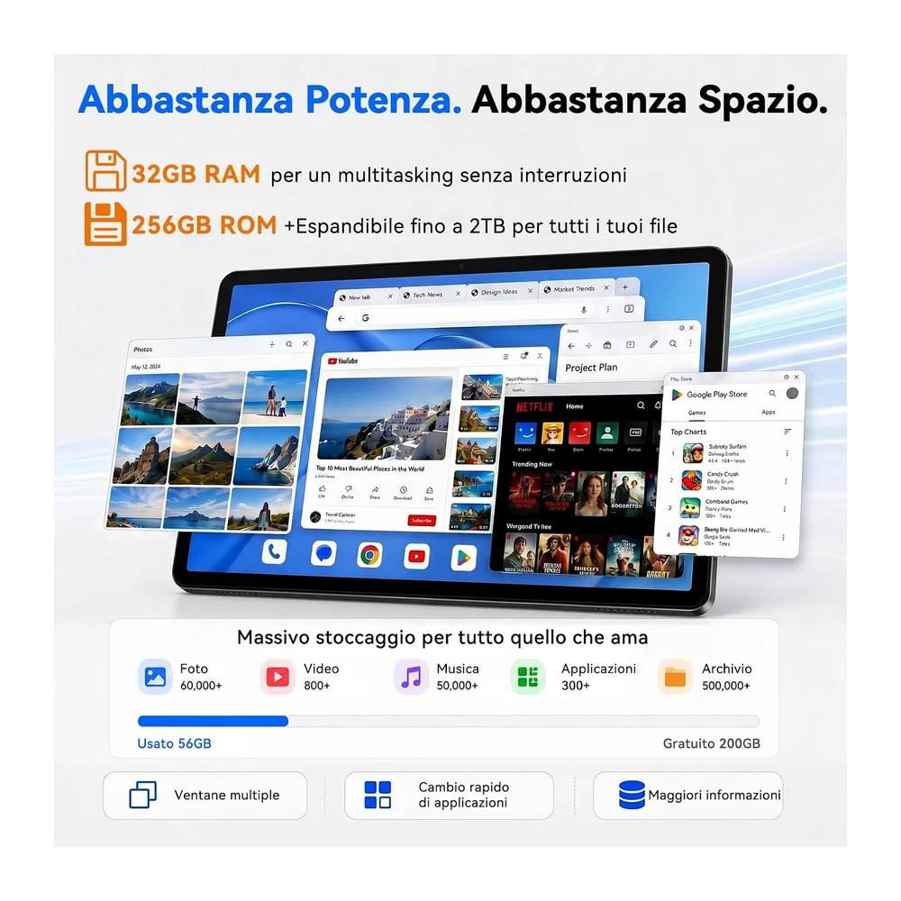 Tablet 11 Pollici Android 16 con Tastiera — 2