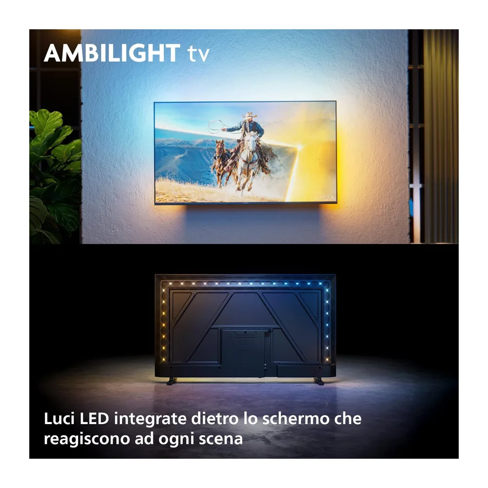 PHILIPS Ambilight TV 32PQS6901/12 32 Inch FHD QLED Smart TV [Classe di efficienza energetica E] — 2