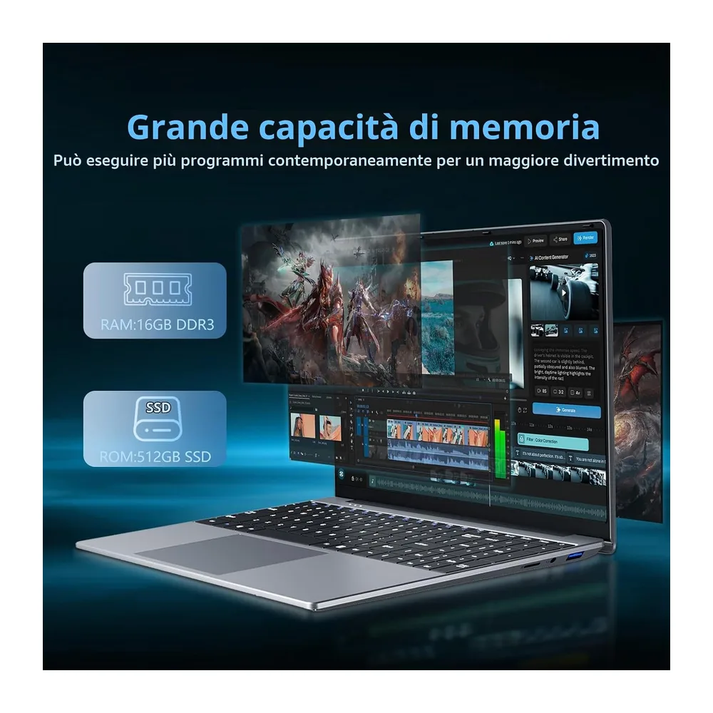 15,6 Pollici PC Portatile Core i5 7Y54 Processore — 4