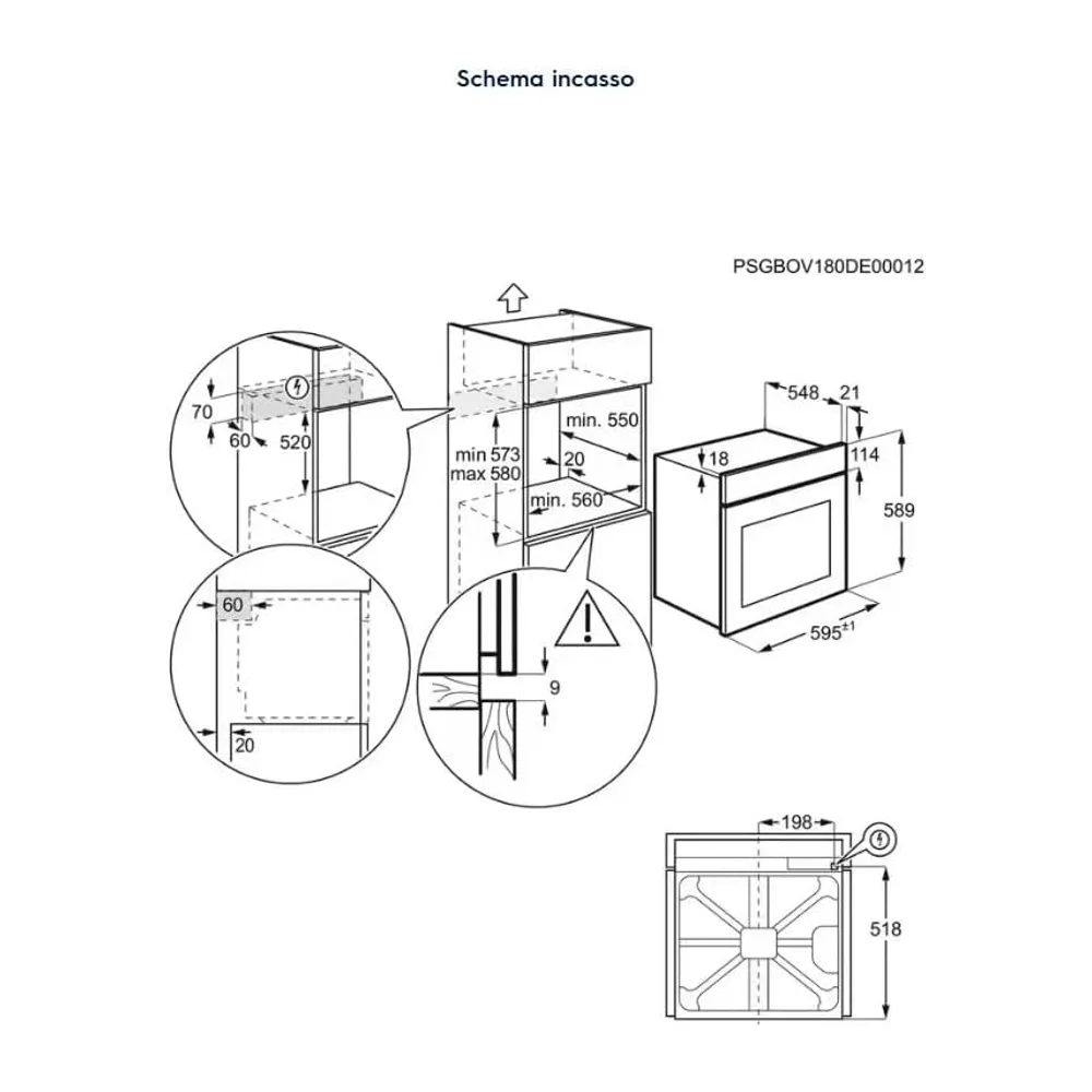ELECTROLUX CODFP46X2 FORNO ELETTRICO INOX A+ SERIE 500 SURROUNDCOOK CON STEAMBAKE [Classe di efficienza — 3