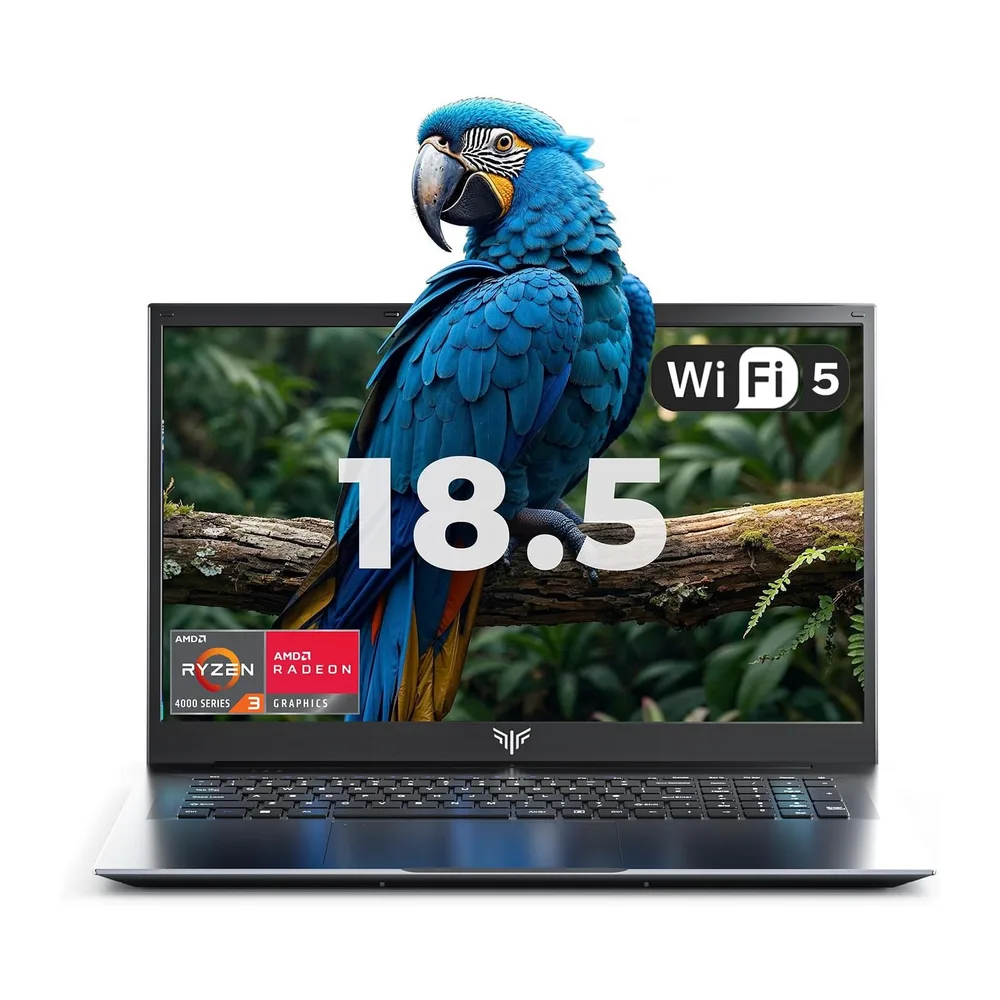 ACEMAGIC Portatile 18,5" FHD, processore Ryzen 4300U fino a 3,7 GHz, 16 GB di RAM, SSD M.2 da 512 GB,