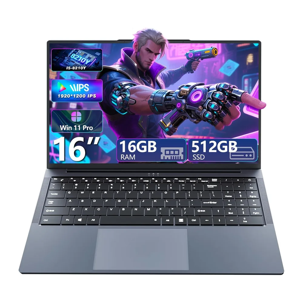 16" PC Portatile Core i5 8210Y processore fino 3,6GHz