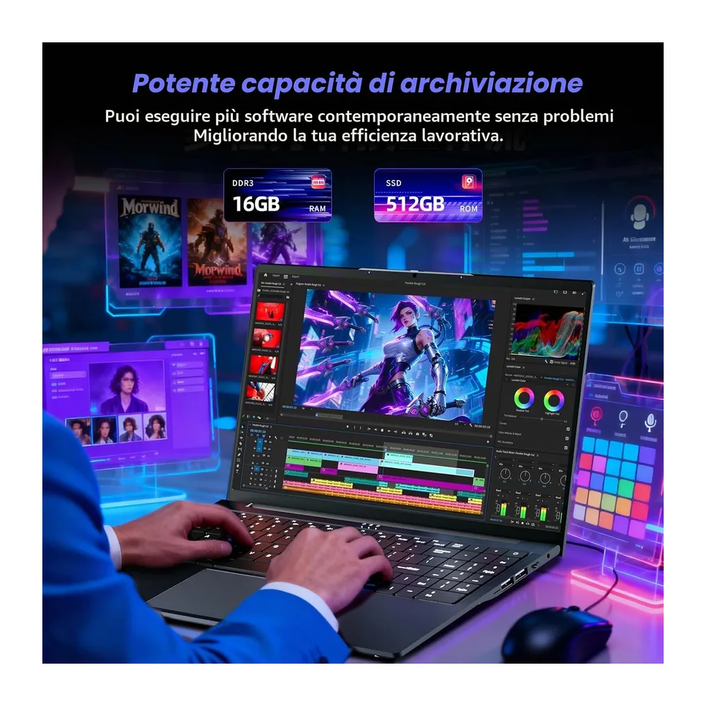 16" PC Portatile Core i5 8210Y processore fino 3,6GHz — 3
