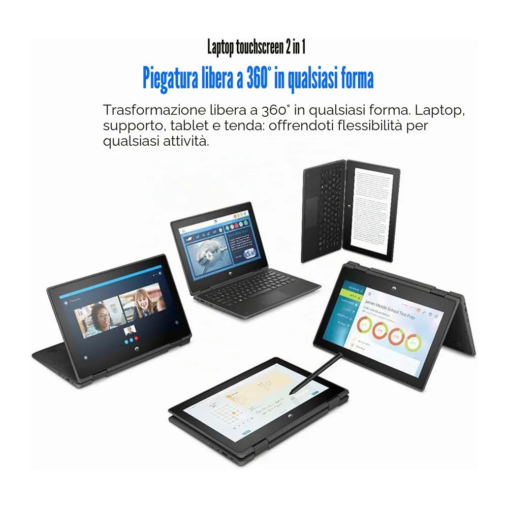HP ProBook X360 11 G6 EE, 2 in 1 Touchscreen Business Laptop da 11,6" HD, Intel Core i5-10210Y, 8GB RAM, — 6