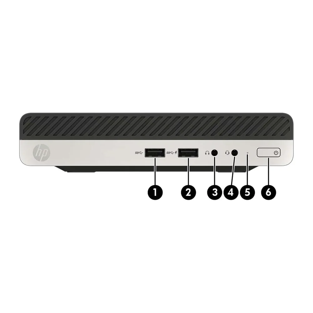 HP ProDesk 405 G4 Mini Desktop PC, AMD Ryzen 5 Pro 2400G, 8GB RAM, 256GB SSD, WiFi, Bluetooth, Tastiera US — 4