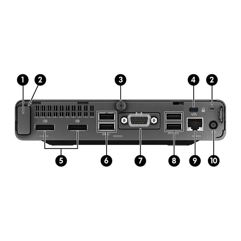 HP ProDesk 405 G4 Mini Desktop PC, AMD Ryzen 5 Pro 2400G, 8GB RAM, 256GB SSD, WiFi, Bluetooth, Tastiera US — 5