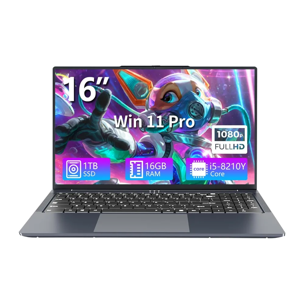 16" PC Portatile Core i5 8210Y processore fino 3,6GHz