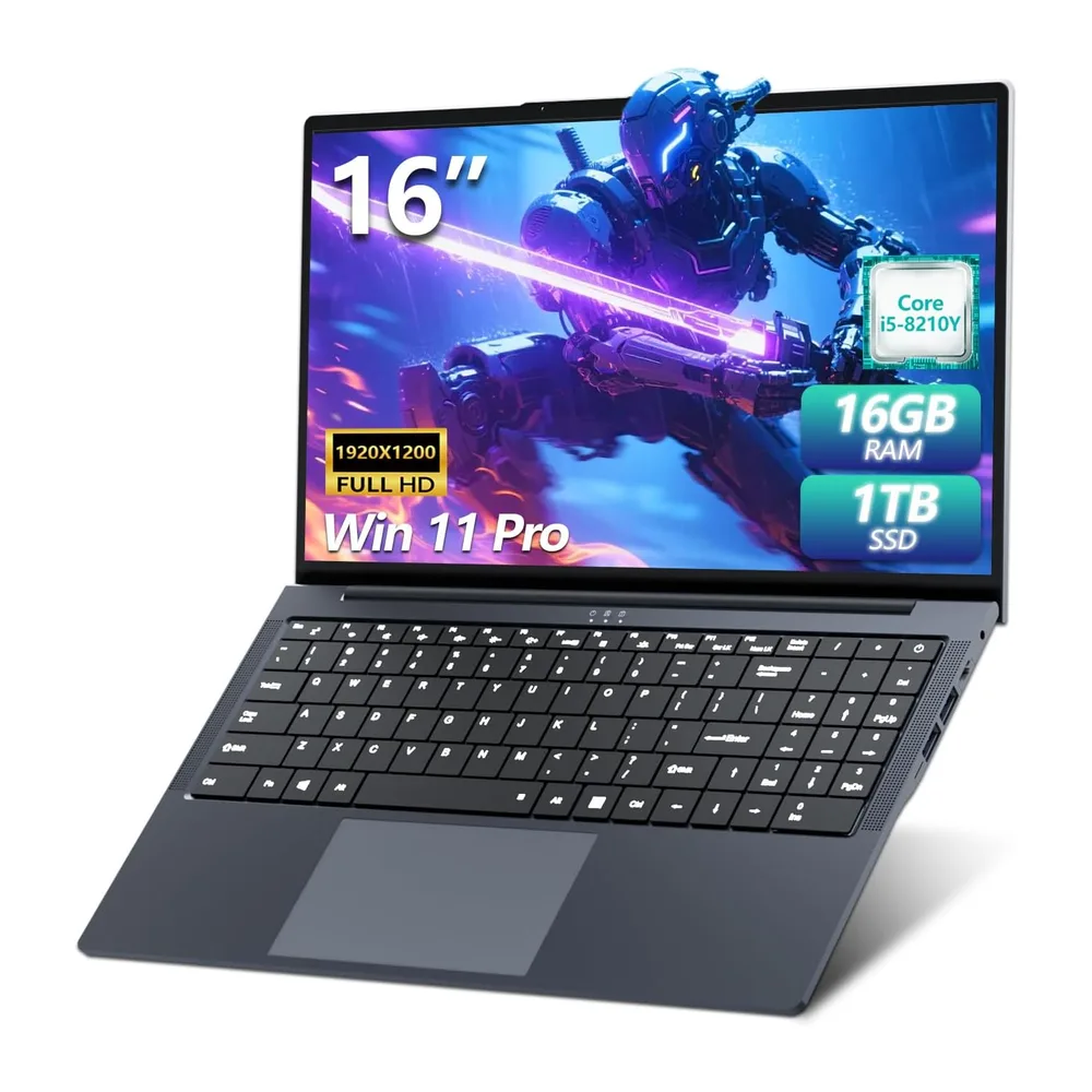 PC Portatile 16 Pollici Notebook Core i5 8210Y processore fino 3,6GHz