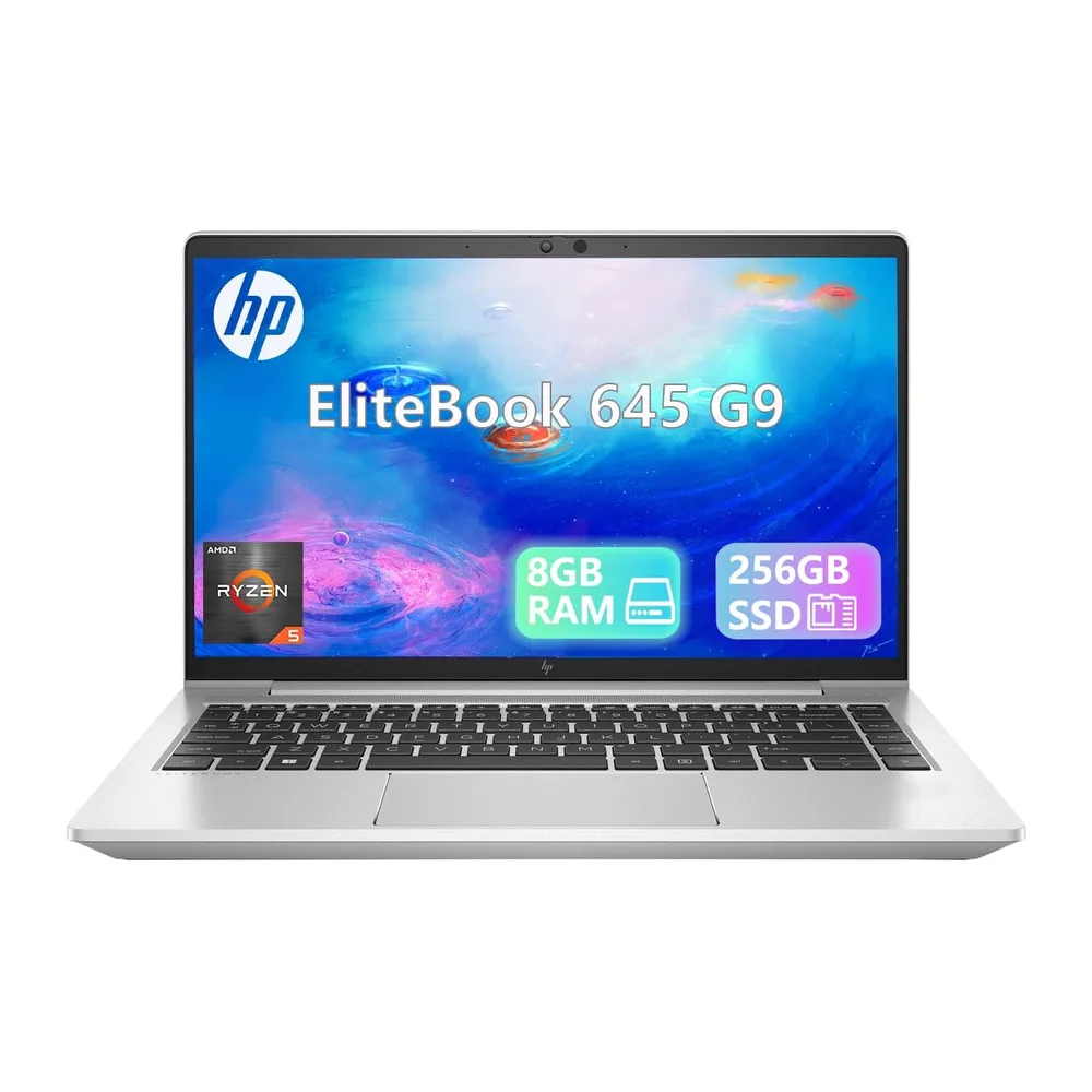 HP EliteBook 645 G9 - Computer portatile professionale da 14" FHD (1920 x 1080), AMD Ryzen 5 Pro 5675U, 8 GB