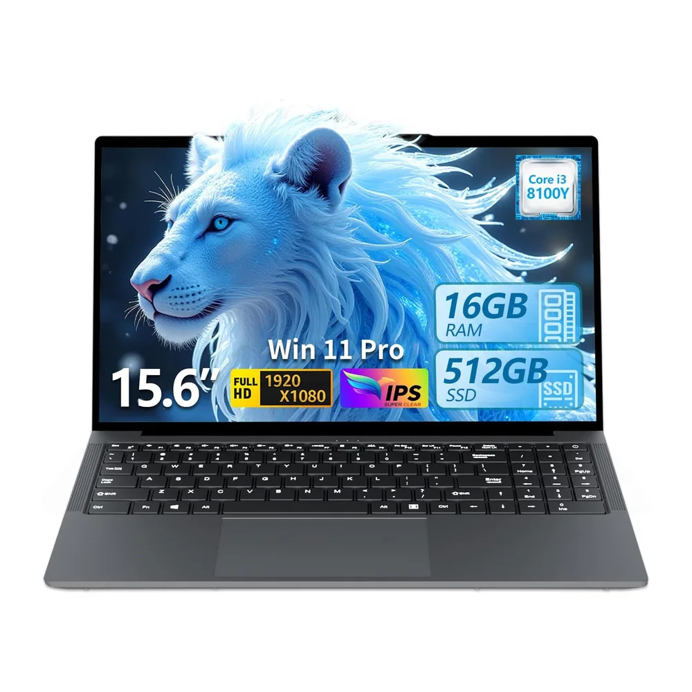 PC Portatile 15,6 Pollici Notebook Win 11 Core i3-8100Y Processore