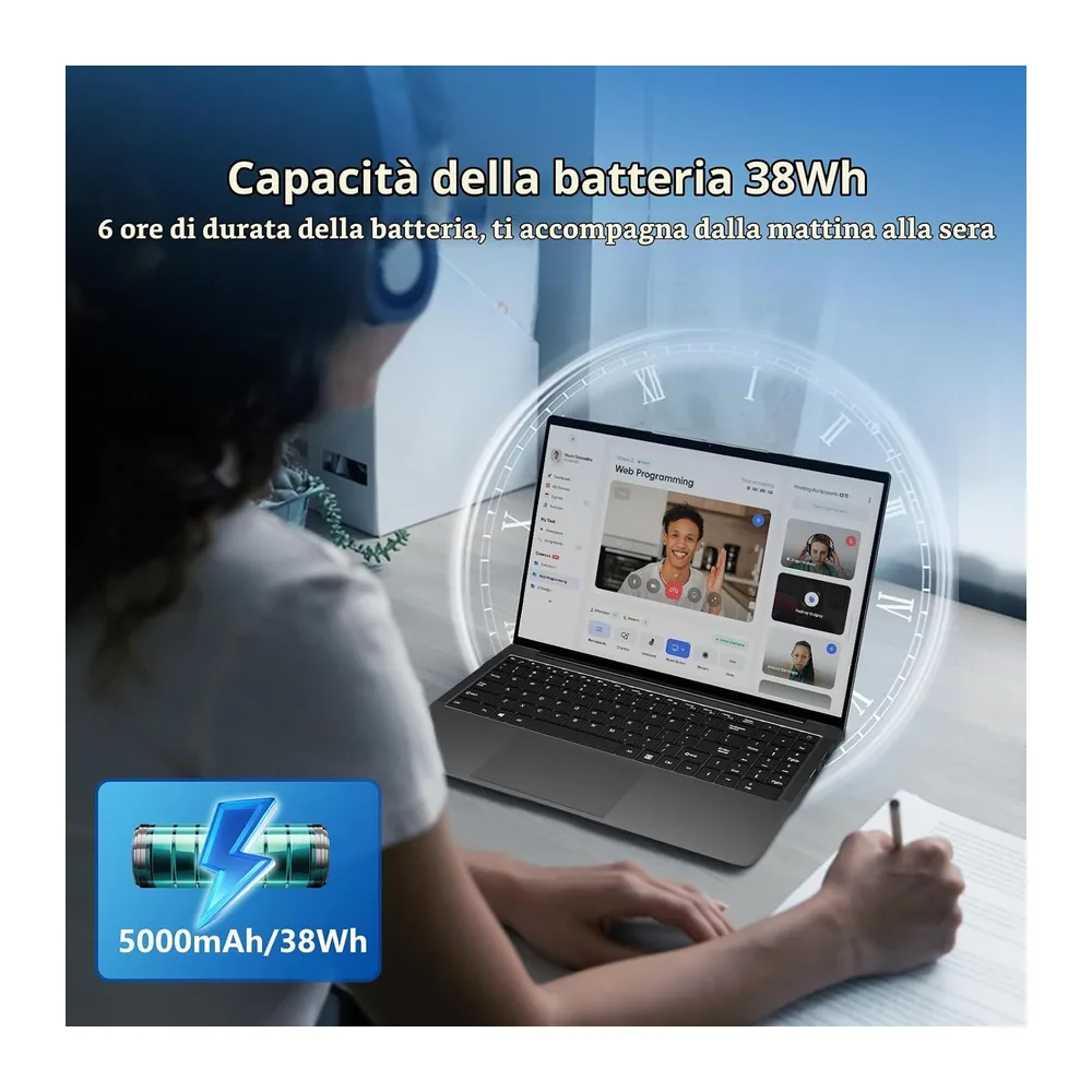 PC Portatile 15,6 Pollici Notebook Win 11 Core i3-8100Y Processore — 6