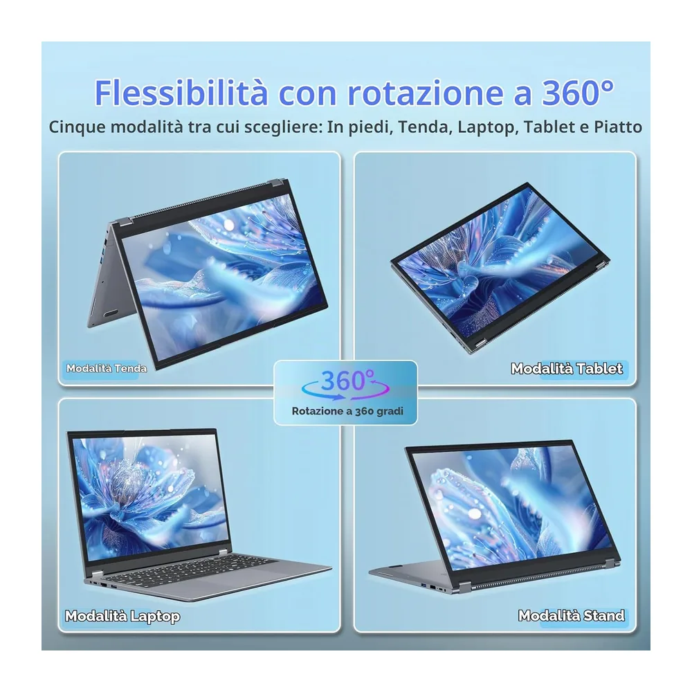 PC Portatile 2-in-1 Touchscreen da 15,6 Pollici — 4