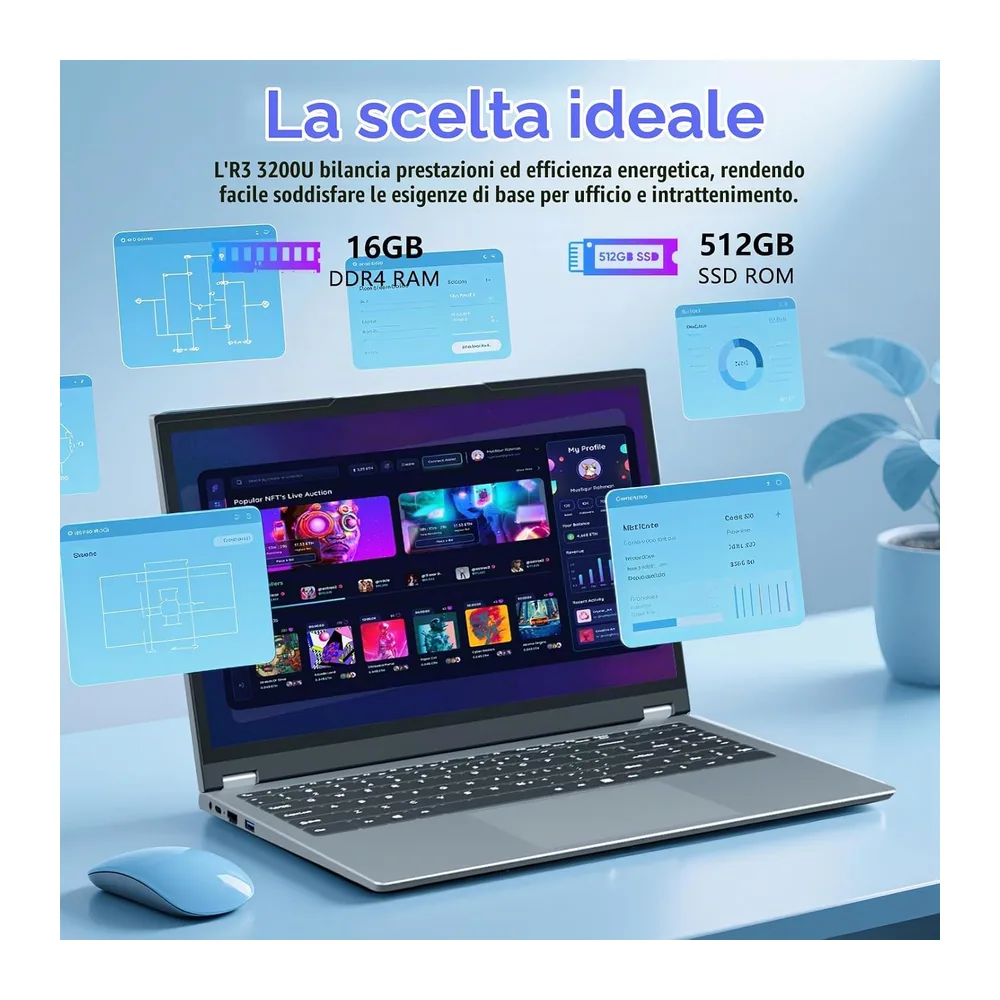 PC Portatile 2-in-1 Touchscreen da 15,6 Pollici — 3