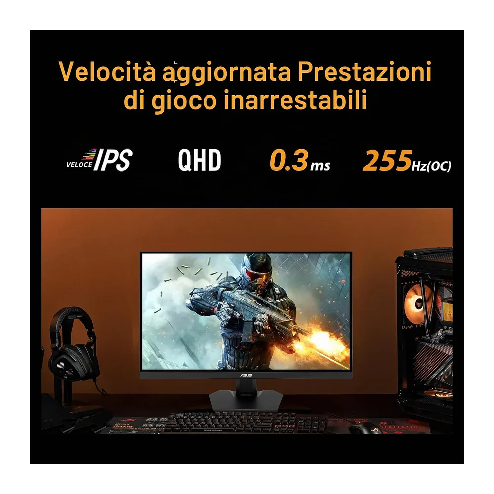 ASUS TUF GAMING VG27AQME5F, Monitor Gaming Serie 5 da 27" QHD, Nero [Classe di efficienza energetica E] — 3