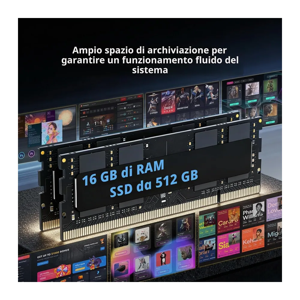 16" PC Portatile Core i7 6500U processore fino 3,1GHz — 5