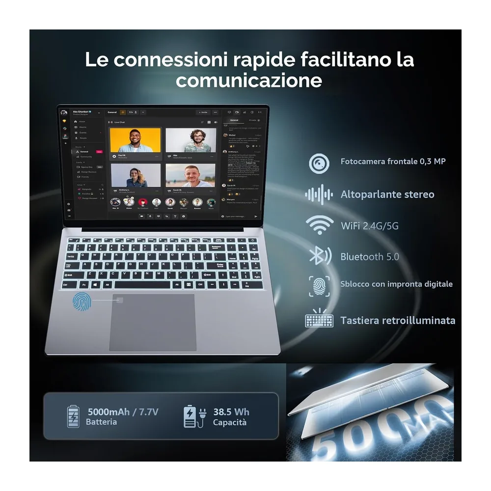 16" PC Portatile Core i7 6500U processore fino 3,1GHz — 6
