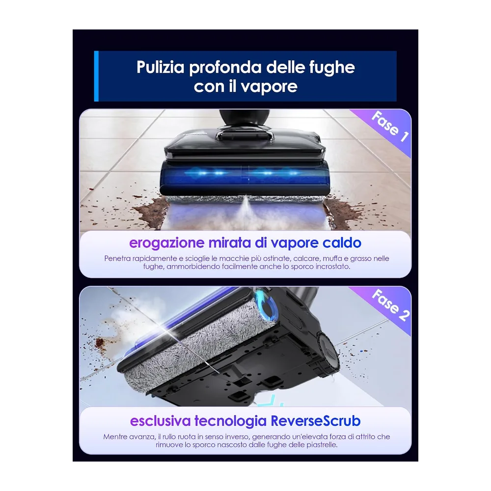 Tineco FLOOR ONE S9 Artist Boost Steam aspira e lava con ReverseScrub — 4
