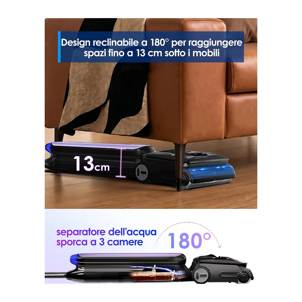 Tineco FLOOR ONE S9 Artist Boost Steam aspira e lava con ReverseScrub — 5