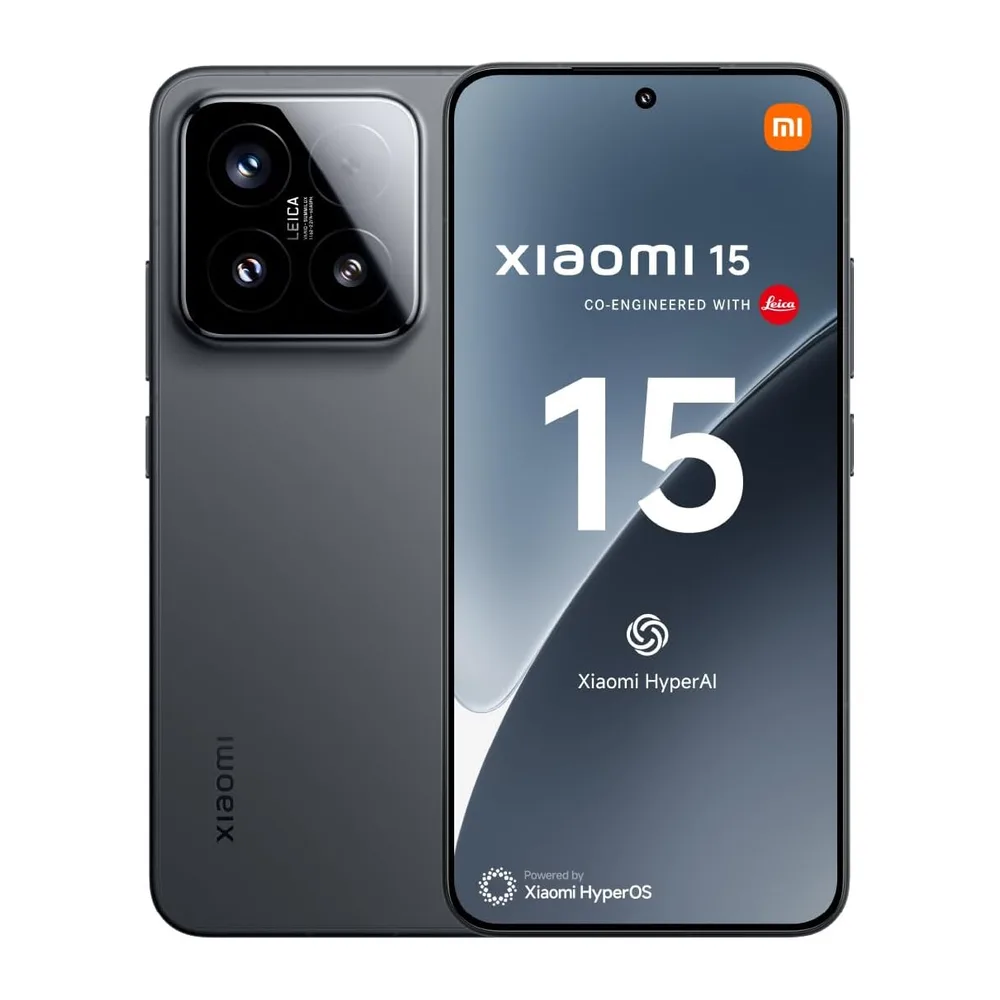 XIAOMI 15 Smartphone, 12+512GB, Nero, Fotocamera Principale Leica 50MP, Batteria 5240 mAh, HyperCharge 90 W,