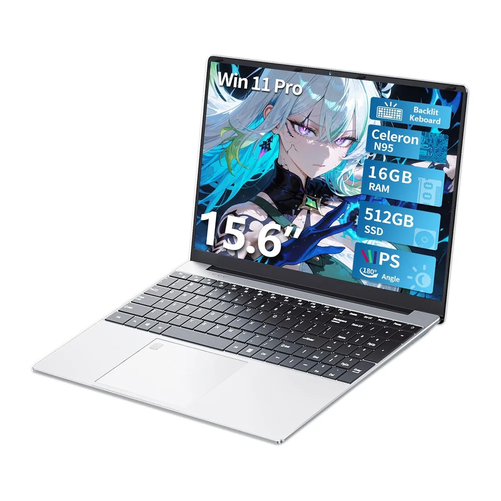 15.6 Pollici PC Portatile 16GB RAM 512GB SSD