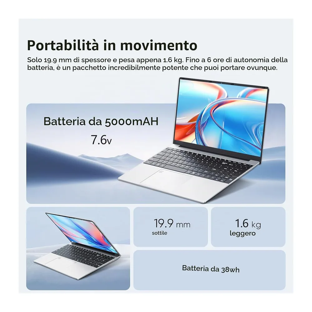 15.6 Pollici PC Portatile 16GB RAM 512GB SSD — 6
