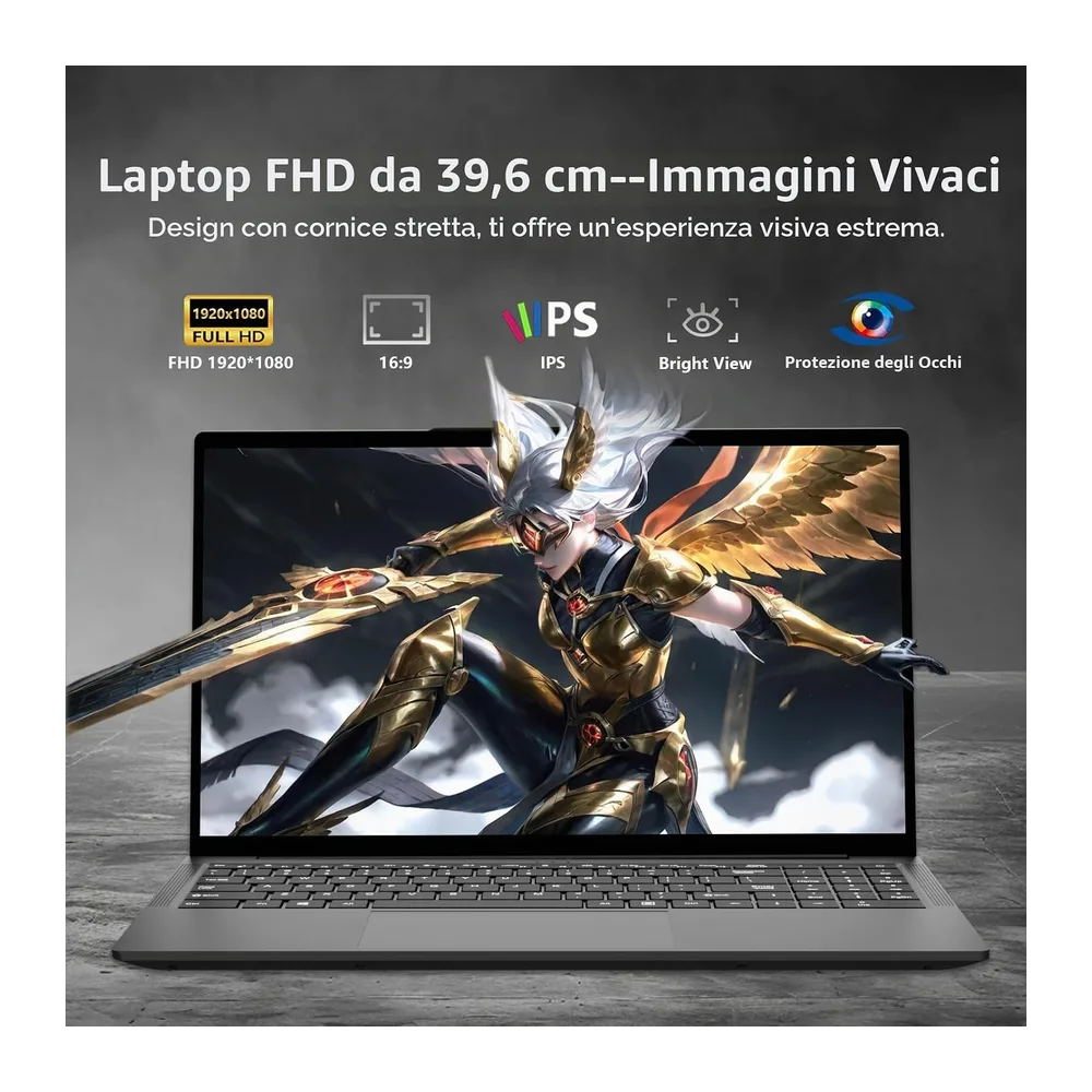 PC Portatile 15.6 Pollici, Win 11 Notebook Core I3-8100Y CPU, Notebook 16GB RAM 512GB SSD, Laptop 1080P IPS — 2