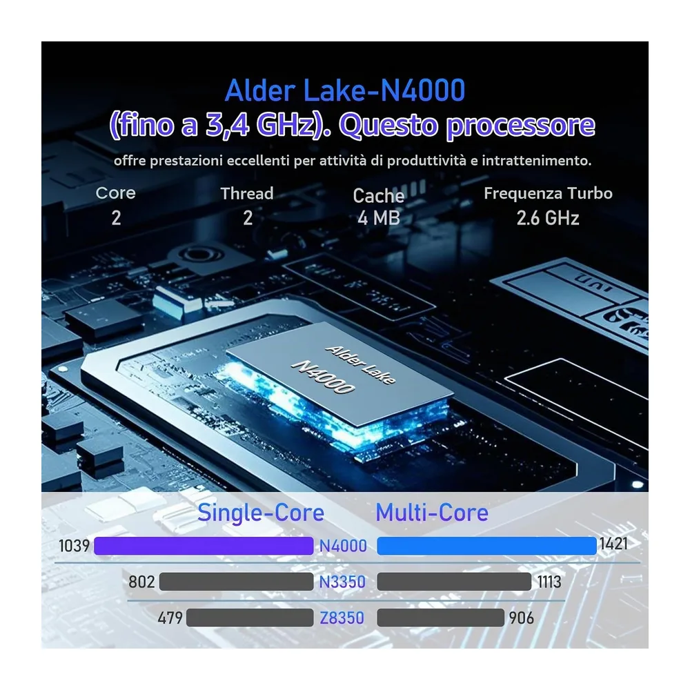 15,6 Pollici PC Portatile, Win 11 Notebook Celeron N4000 CPU, Laptop 8Go LPDDR4 256Go SSD, Computer Portatile — 4