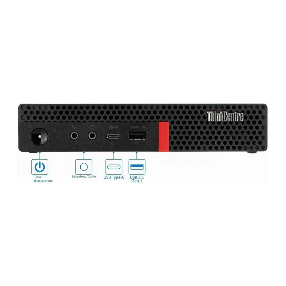 Lenovo ThinkCentre M700 Mini Desktop PC, Intel Core i7-6700T, 16 GB RAM, 512 GB SSD, tastiera US QWERTY WiFi, — 4