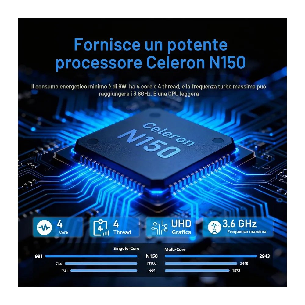 PC Portatile 15,6 pollici con Celeron N150 Processor — 2