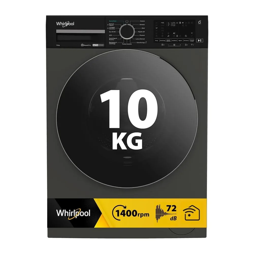 Whirlpool Lavatrice smart connessa con WiFi 10 kg