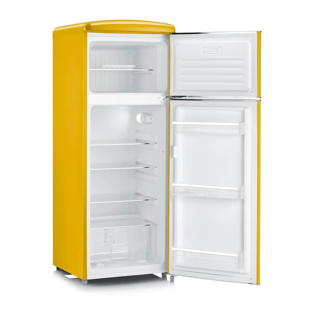 Severin RKG 8963 frigorifero con congelatore Libera installazione Giallo 206 L retro' vintage Cl. D [Classe — 2