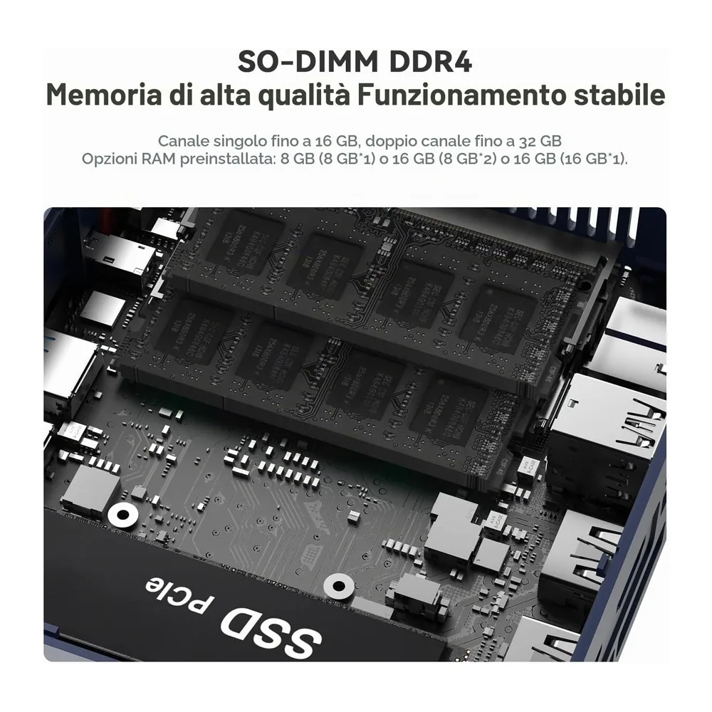 Beelink Mini PC SER3 Mini Computer con AMD Ryzen 3 3200U (2C/4T — 4