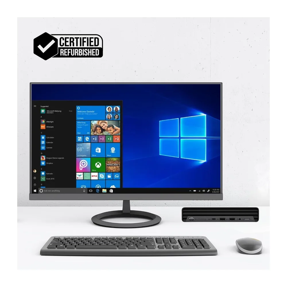 HP EliteDesk 800 G6 - Mini PC Intel i5-10500T 6 Core 2.30GHz - Ram 16Gb SSD 512Gb - Win 11 Pro Pronto all'uso — 5