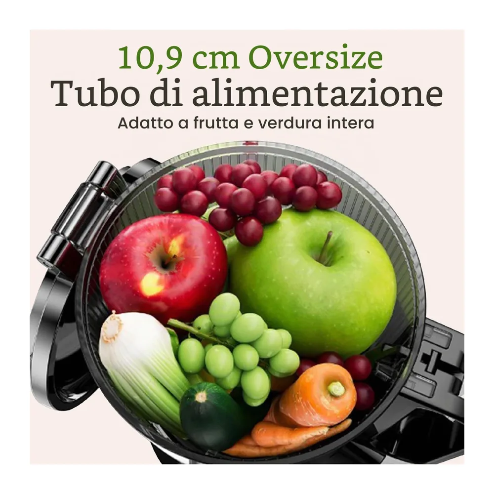 Anybear Estrattore di Succo, 200W Juicer, Spremiagrumi a Freddo, con Vano di Riempimento da 110 mm, per — 5
