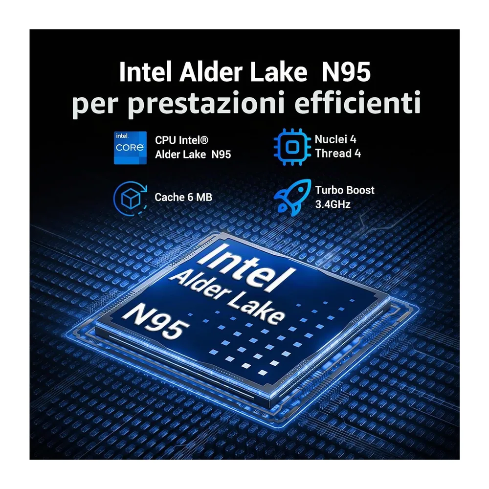 PC Portatile 15.6 Pollici, 16GB DDR4 512GB SSD(1TB Estensione), N95 CPU (Fino a 3,4GHz), 1920 * 1080FHD, — 3